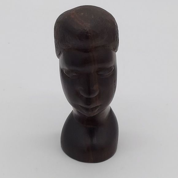 ‎Hand Carved Ebony Head - Picture 1 of 7